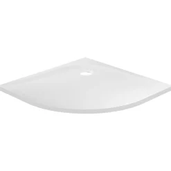 Receveur de douche quart de cercle 80 x 80 cm, résine, blanc, GoodHome Cavally