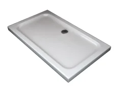 Receveur de douche rectangulaire surbaissé en Abs avec bonde inclus H. 5 cm - 80 x 120