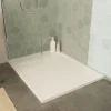 Receveur de douche rectangulaire en béton, 100 x 80 cm, blanc, Homesight