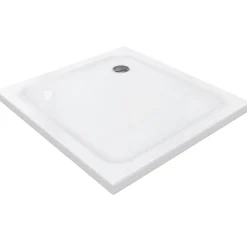Receveur de douche SHIMMER 80 x 80 cm acrylique Blanc + bonde et siphon inclus - Saniverre