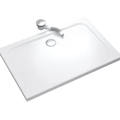 Receveur de douche SHIMMER 70 x 90 cm acrylique Blanc + bonde et siphon inclus - Saniverre