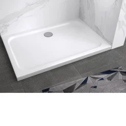 Receveur de douche SHIMMER 70 x 90 cm acrylique Blanc + bonde et siphon inclus - Saniverre