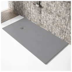 Receveur de douche 90x170cm extra plat MADISON en resine surface ardoisee beton
