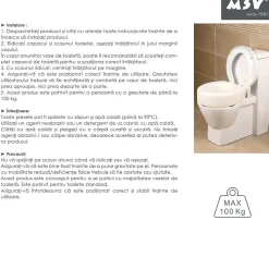 Rehausseur WC 15cm pour personne à mobilité réduite Max 100kg MSV
