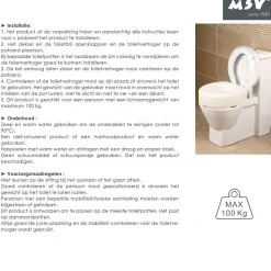 Rehausseur WC 15cm pour personne à mobilité réduite Max 100kg MSV