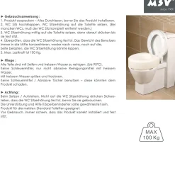 Rehausseur WC 15cm pour personne à mobilité réduite Max 100kg MSV
