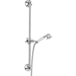 Ricordi Set de douche vintage avec barre de douche 60cm, Chrome (ZSAL010)