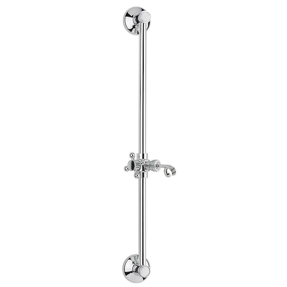 Ricordi Set de douche vintage avec barre de douche 60cm, Chrome (ZSAL010)