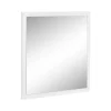 Rino Mirror, Miroir de salle de bain, 100% Made in Italy, 60x2h60 cm, Blanc brillant