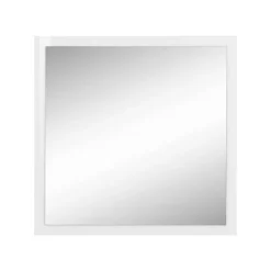 Rino Mirror, Miroir de salle de bain, 100% Made in Italy, 60x2h60 cm, Blanc brillant