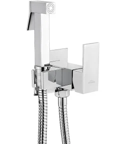 Robinet Bidet Douchette Chrome Forme Carree Monocommande