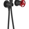 Robinet Bidet Douchette Noir Mural Loftea Black + Rouge