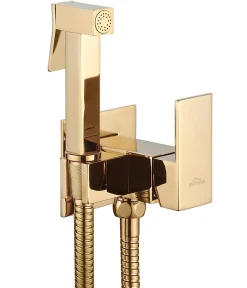 Robinet Bidet Douchette Or Forme Carree Monocommande
