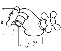 Robinet Bidet Laiton Manettes Croisillons