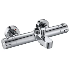 Robinet colonne sortie bain (robinet seul) thermostatique finition BUS chrome poli en laiton Kibath