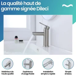 Robinet Compact lave-mains couleur Chrome - DILECI