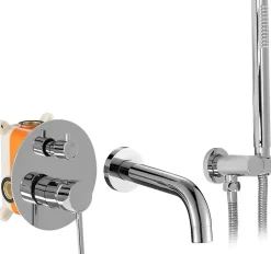 Robinet de baignoire encastré REA Lungo Chrome + box