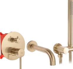 Robinet de baignoire REA Lungo Gold Brush + box