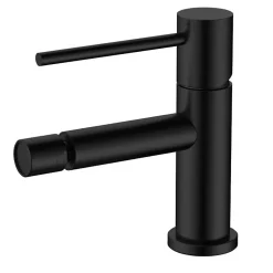 Robinet de bidet monocommande ZUNI, finition noir mat, en laiton Kibath