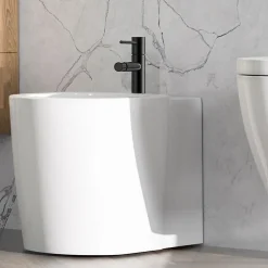 Robinet de bidet monocommande ZUNI, finition noir mat, en laiton Kibath