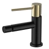 Robinet de bidet monocommande ZUNI en laiton finition NOIR OR mat Kibath