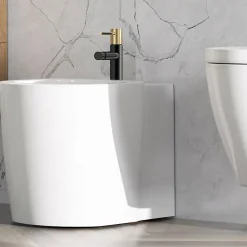 Robinet de bidet monocommande ZUNI en laiton finition NOIR OR mat Kibath