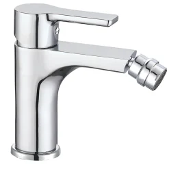 Robinet de bidet monocommande PIN avec finition chromée brillante en laiton Kibath