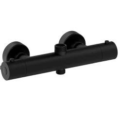 Robinet de colonne de douche thermostatique avec finition NOIR mat en laiton Kibath