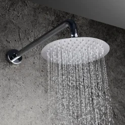 Robinet de douche encastré, mural, monocommande, SIX rond, finition chrome poli, en laiton Kibath