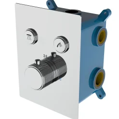 Robinet de douche encastré, robinet à levier unique, PUL, finition chrome poli, en laiton Kibath