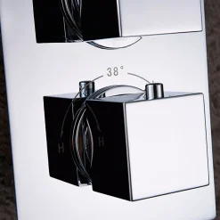 Robinet de douche encastré (robinet seul) thermostatique ABEL finition chrome poli en laiton Kibath