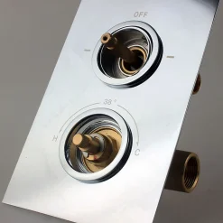 Robinet de douche encastré (robinet seul) thermostatique ABEL finition chrome poli en laiton Kibath