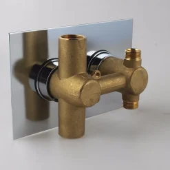 Robinet de douche encastré (robinet seul) thermostatique ABEL finition chrome poli en laiton Kibath