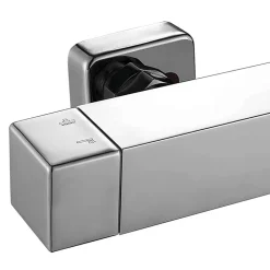 Robinet de douche monocommande rond CHE avec finition chromée brillante en laiton Kibath