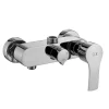 Robinet de douche monocommande rond CAN avec finition chromée brillante en laiton Kibath