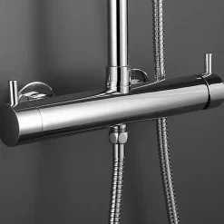 Robinet de douche monocommande TOR avec finition chromée brillante en laiton Kibath