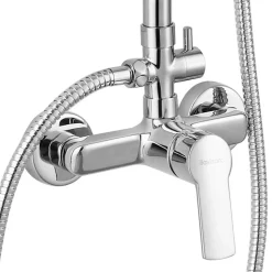 Robinet de douche monocommande SIX avec finition chromée brillante en laiton Kibath