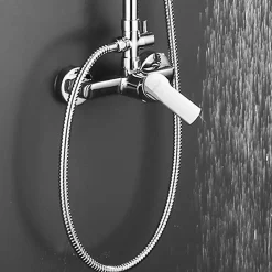 Robinet de douche monocommande SIX avec finition chromée brillante en laiton Kibath