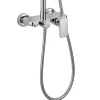 Robinet de douche monocommande DUA avec finition chromée brillante en laiton Kibath