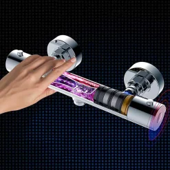 Robinet de douche thermostatique à effet froid, finition chrome brillant, en laiton Kibath