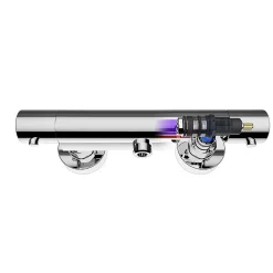Robinet de douche thermostatique ORTE avec barre de douche, finition chrome poli, en laiton Kibath