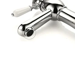 Robinet de lavabo à poignée unique, finition en chrome