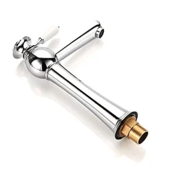 Robinet de lavabo à poignée unique, finition en chrome