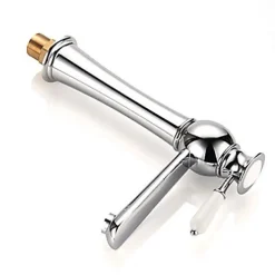 Robinet de lavabo à poignée unique, finition en chrome