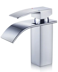 Robinet de Lavabo Cascade, Mitigeur de Lavabo, CECIPA MAX Robinet de Salle de Bain, Lave-mains Monocommande