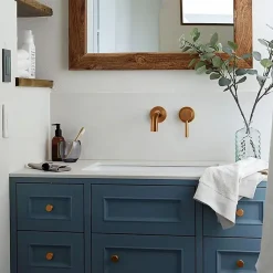 Robinet de lavabo encastré REA Lungo Long brushed copper + box