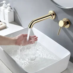 Robinet de lavabo encastré REA LUNGO GOLD