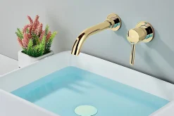 Robinet de lavabo encastré REA LUNGO GOLD