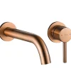 Robinet de lavabo encastré REA Lungo brushed copper + box