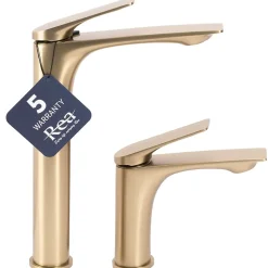 Robinet de lavabo REA Avalon brushed gold low